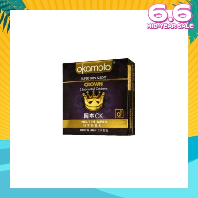 OKAMOTO® Crown Latex Condoms 3s
