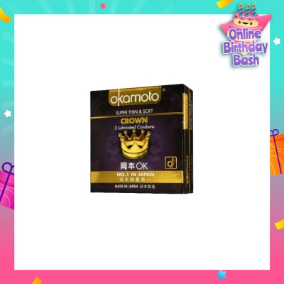 OKAMOTO® Crown Latex Condoms 3s