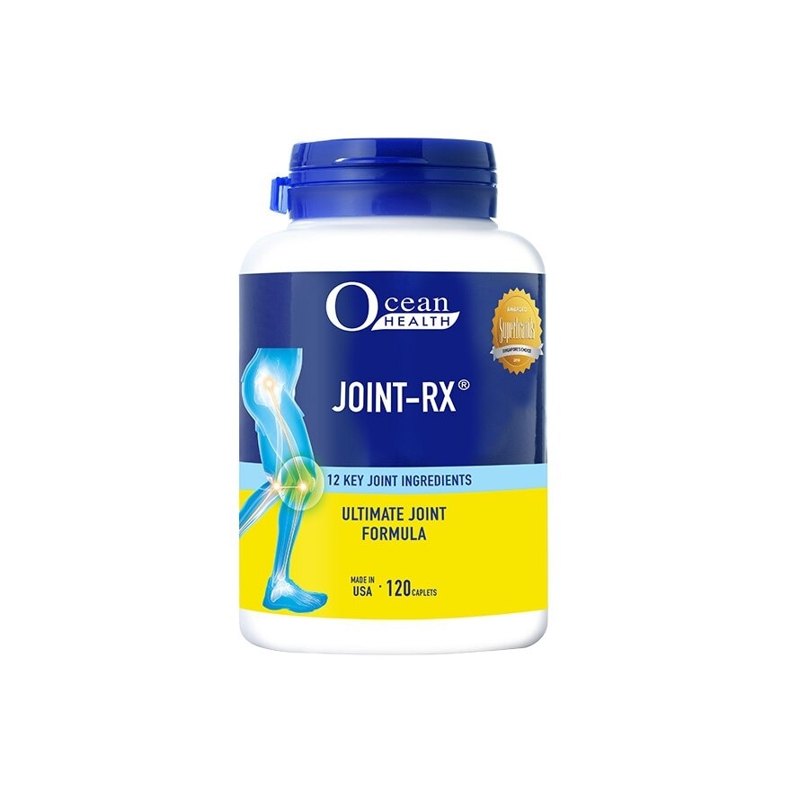 Joint-RX Caplet (Reduces Joint Ache & Discomfort, Promotes Mobility & Flexibility + 12 Key Nutrients such as Glucosamine, Chondroitin, MSM, Vit D3, Boswellia) 120s