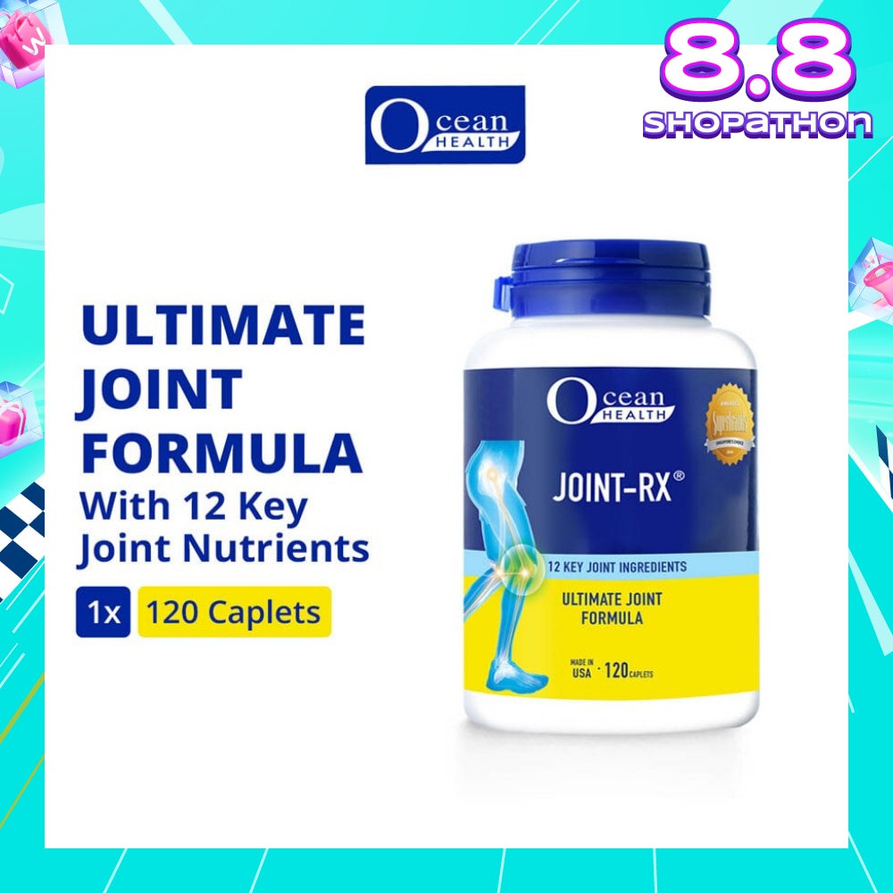 Joint-RX Caplet (Reduces Joint Ache & Discomfort, Promotes Mobility & Flexibility + 12 Key Nutrients such as Glucosamine, Chondroitin, MSM, Vit D3, Boswellia) 120s