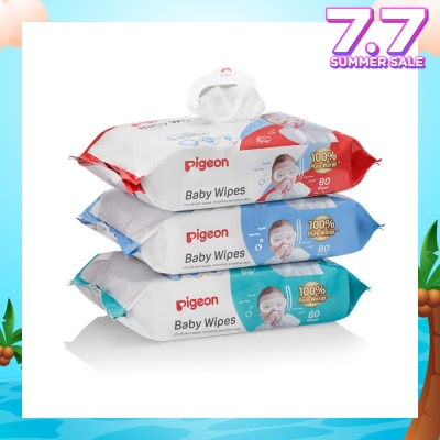 PIGEON Baby Water Wipes 3in1 3x 80wipes