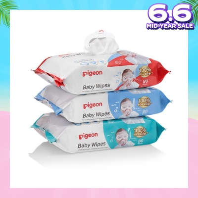 PIGEON Baby Water Wipes 3in1 3x 80wipes