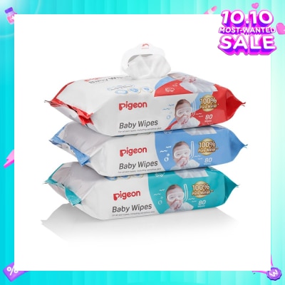 PIGEON Baby Water Wipes 3in1 3x 80wipes