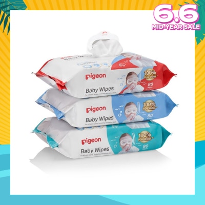 PIGEON Baby Water Wipes 3in1 3x 80wipes