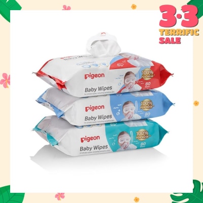 PIGEON Baby Water Wipes 3in1 3x 80wipes