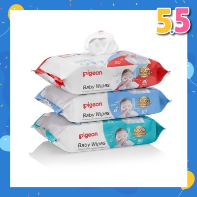 PIGEON Baby Water Wipes 3in1 3x 80wipes
