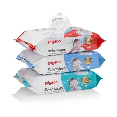 PIGEON Baby Water Wipes 3in1 3x 80wipes