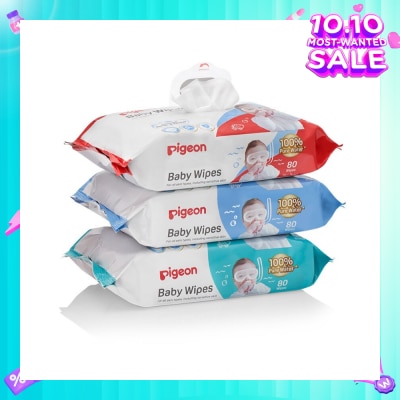 PIGEON Baby Water Wipes 3in1 3x 80wipes