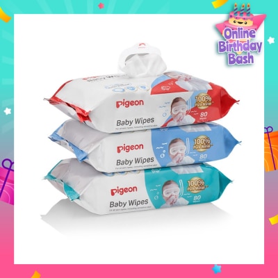 PIGEON Baby Water Wipes 3in1 3x 80wipes