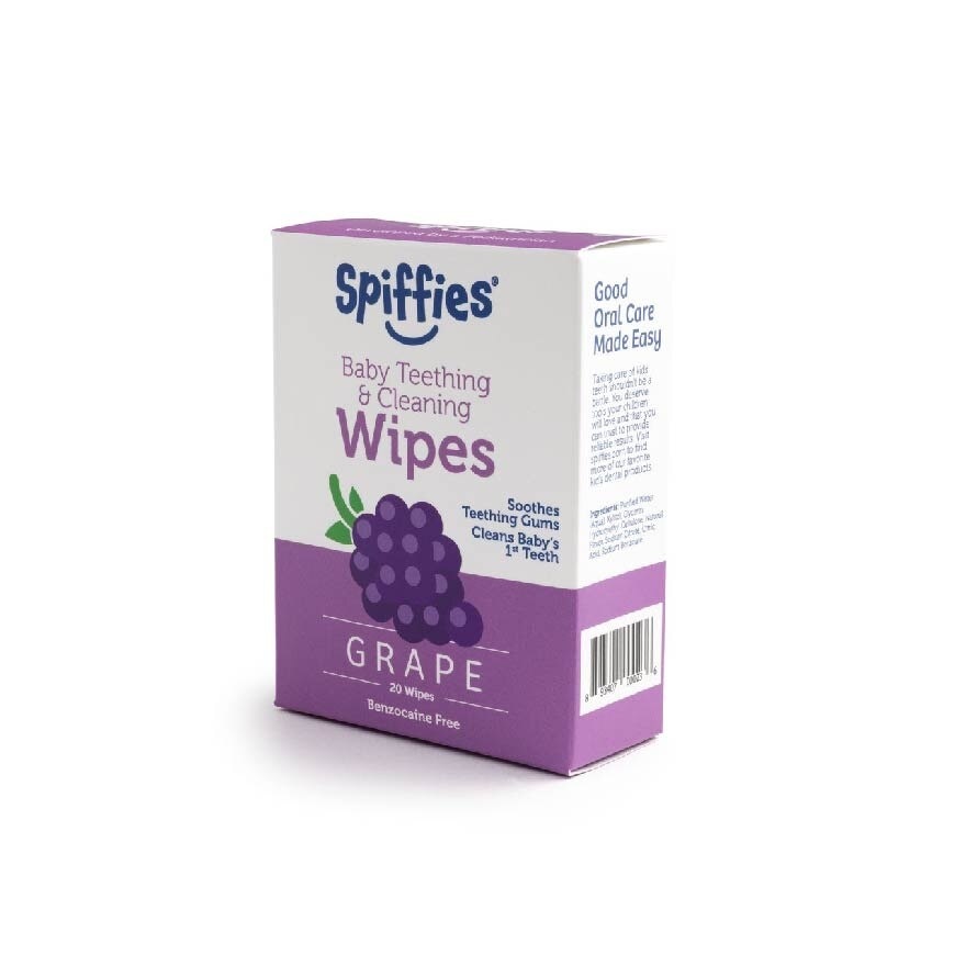 Grape Xylitol Baby Teething And Cleaning Wipes 20s