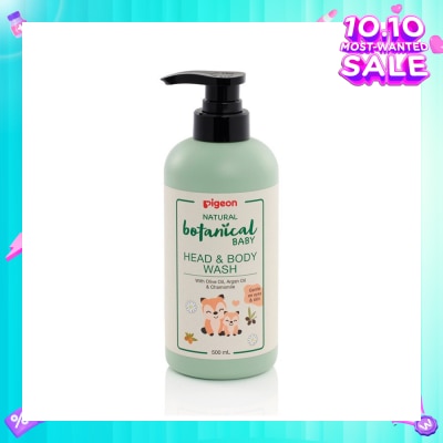 PIGEON Natural Botanical Baby Head & Body Wash (Gentle on Eyes & Skin) 500ml