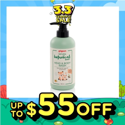PIGEON Natural Botanical Baby Head & Body Wash (Gentle on Eyes & Skin) 500ml