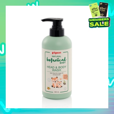 PIGEON Natural Botanical Baby Head & Body Wash (Gentle on Eyes & Skin) 500ml