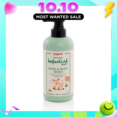 PIGEON Natural Botanical Baby Head & Body Wash (Gentle on Eyes & Skin) 500ml image