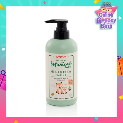 PIGEON Natural Botanical Baby Head & Body Wash (Gentle on Eyes & Skin) 500ml