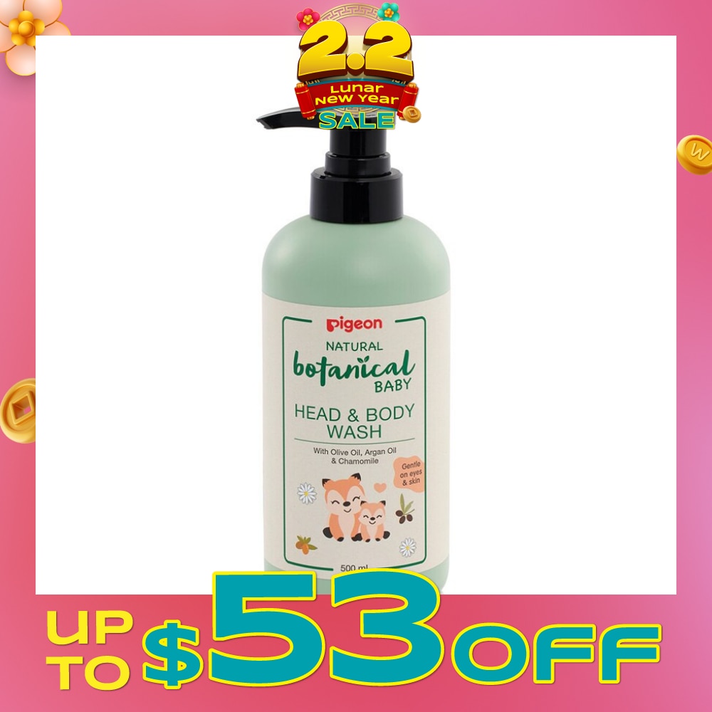 Natural Botanical Baby Head & Body Wash (Gentle on Eyes & Skin) 500ml