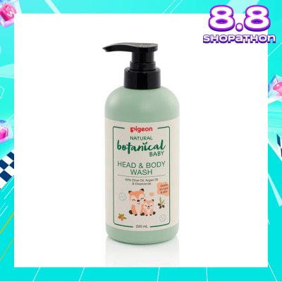 PIGEON Natural Botanical Baby Head & Body Wash (Gentle on Eyes & Skin) 500ml