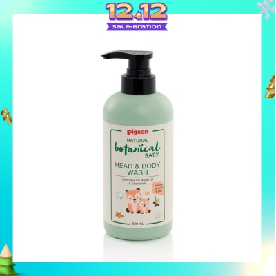 PIGEON Natural Botanical Baby Head & Body Wash (Gentle on Eyes & Skin) 500ml