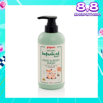 PIGEON Natural Botanical Baby Head & Body Wash (Gentle on Eyes & Skin) 500ml