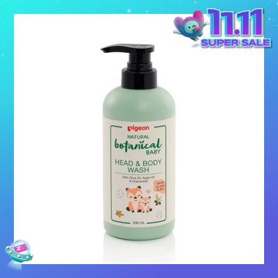 PIGEON Natural Botanical Baby Head & Body Wash (Gentle on Eyes & Skin) 500ml