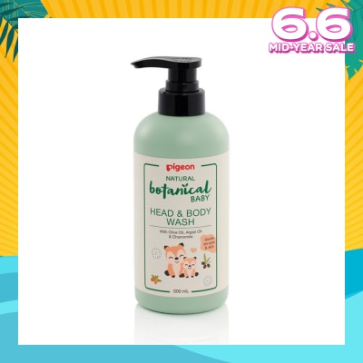 PIGEON Natural Botanical Baby Head & Body Wash (Gentle on Eyes & Skin) 500ml