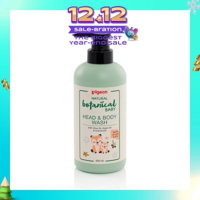 PIGEON Natural Botanical Baby Head & Body Wash (Gentle on Eyes & Skin) 500ml