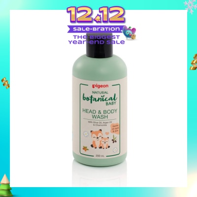 PIGEON Natural Botanical Baby Head & Body Wash (Gentle on Eyes & Skin) 200ml