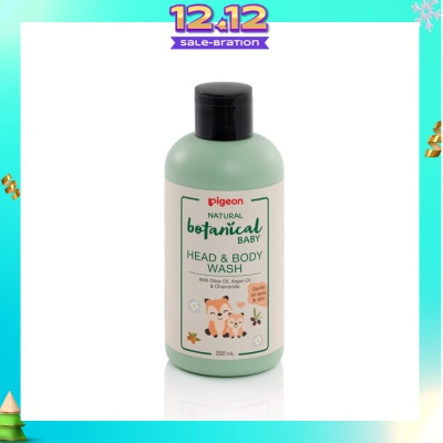 PIGEON Natural Botanical Baby Head & Body Wash (Gentle on Eyes & Skin) 200ml