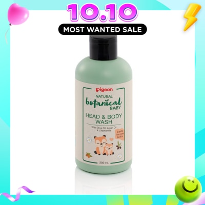 PIGEON Natural Botanical Baby Head & Body Wash (Gentle on Eyes & Skin) 200ml image