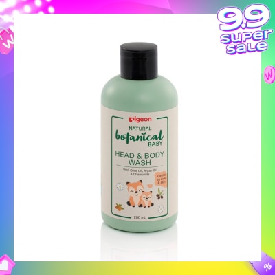 PIGEON Natural Botanical Baby Head & Body Wash (Gentle on Eyes & Skin) 200ml