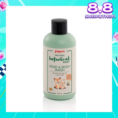 PIGEON Natural Botanical Baby Head & Body Wash (Gentle on Eyes & Skin) 200ml