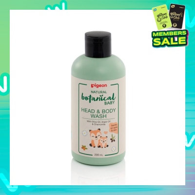PIGEON Natural Botanical Baby Head & Body Wash (Gentle on Eyes & Skin) 200ml