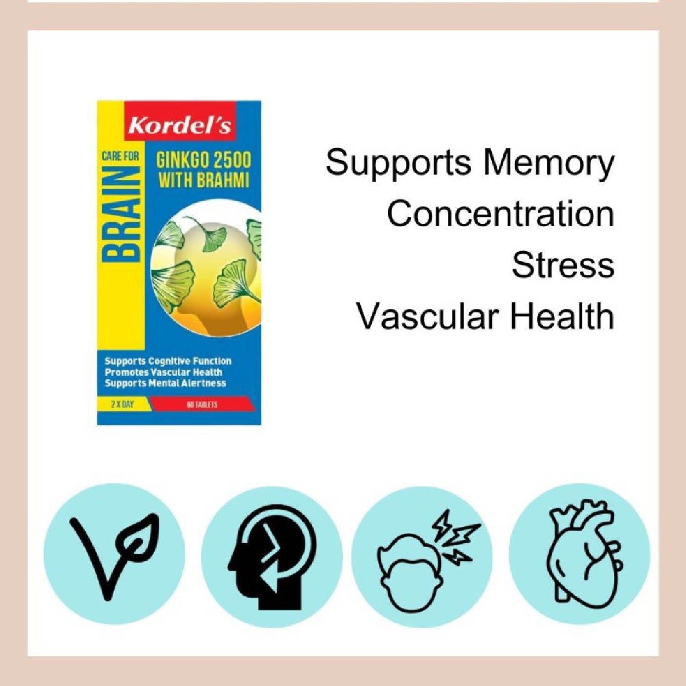Ginkgo + Brahmi 2500 mg 60s