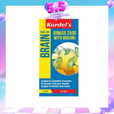 KORDEL'S - Ginkgo + Brahmi 2500 mg 60s