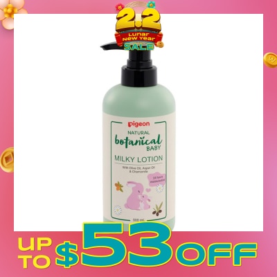 PIGEON Natural Botanical Baby Milky Lotion (24HR Moisturisation) 500ml