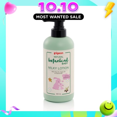 PIGEON Natural Botanical Baby Milky Lotion (24HR Moisturisation) 500ml image
