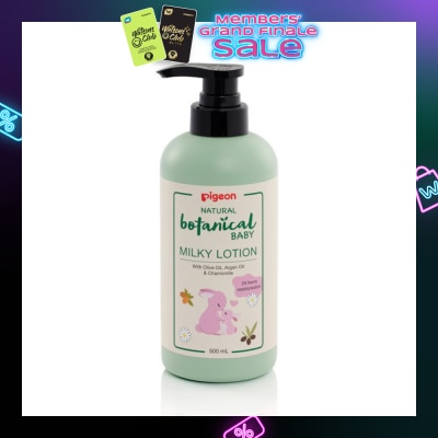 PIGEON Natural Botanical Baby Milky Lotion (24HR Moisturisation) 500ml
