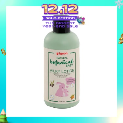 PIGEON Natural Botanical Baby Milky Lotion (24HR Moisturisation) 200ml