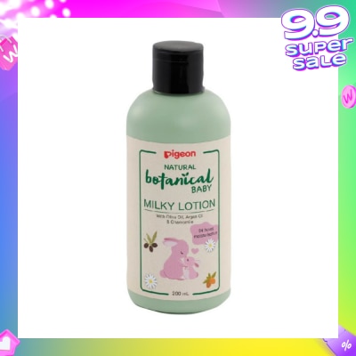 PIGEON Natural Botanical Baby Milky Lotion (24HR Moisturisation) 200ml