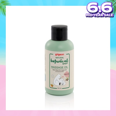 PIGEON Natural Botanical Baby Relaxing Massage Oil (Mineral Oil Free with Nourishing Ingredients) 120ml