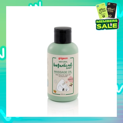 PIGEON Natural Botanical Baby Relaxing Massage Oil (Mineral Oil Free with Nourishing Ingredients) 120ml