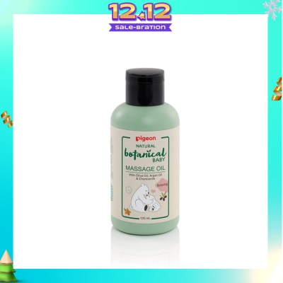 PIGEON Natural Botanical Baby Relaxing Massage Oil (Mineral Oil Free with Nourishing Ingredients) 120ml