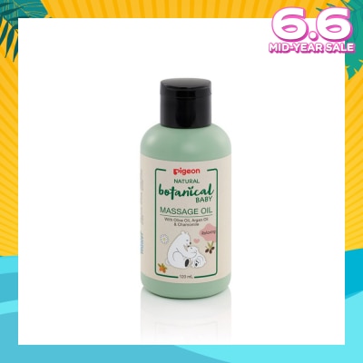 PIGEON Natural Botanical Baby Relaxing Massage Oil (Mineral Oil Free with Nourishing Ingredients) 120ml