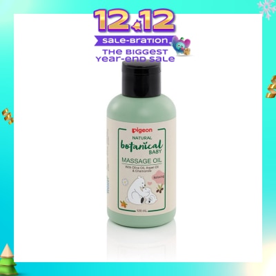PIGEON Natural Botanical Baby Relaxing Massage Oil (Mineral Oil Free with Nourishing Ingredients) 120ml
