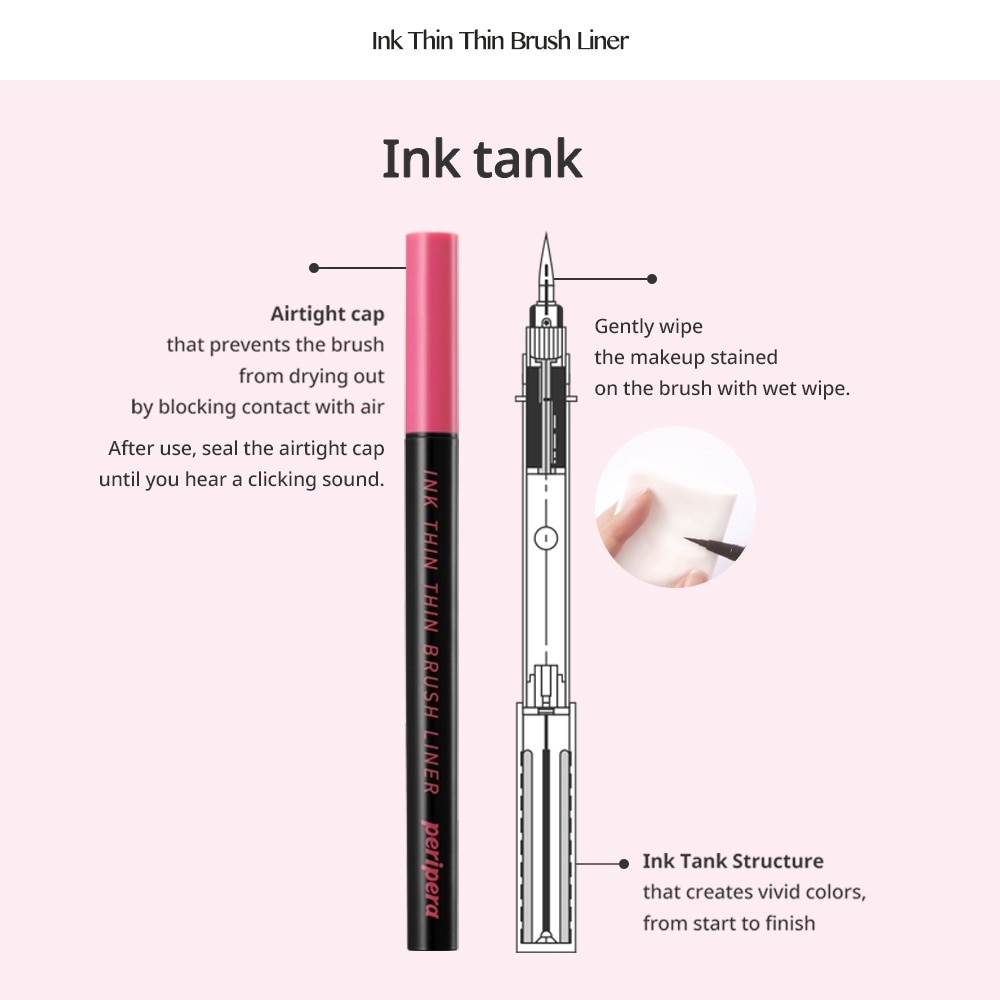 Ink Thin Thin Brush Liner 001 Black Noir 0.5g