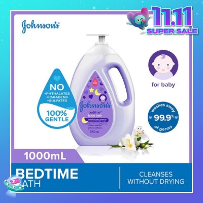JOHNSON'S Baby Baby Bedtime Calming Bath With Naturalcalm Aroma Jasmine And Lily 1000ml