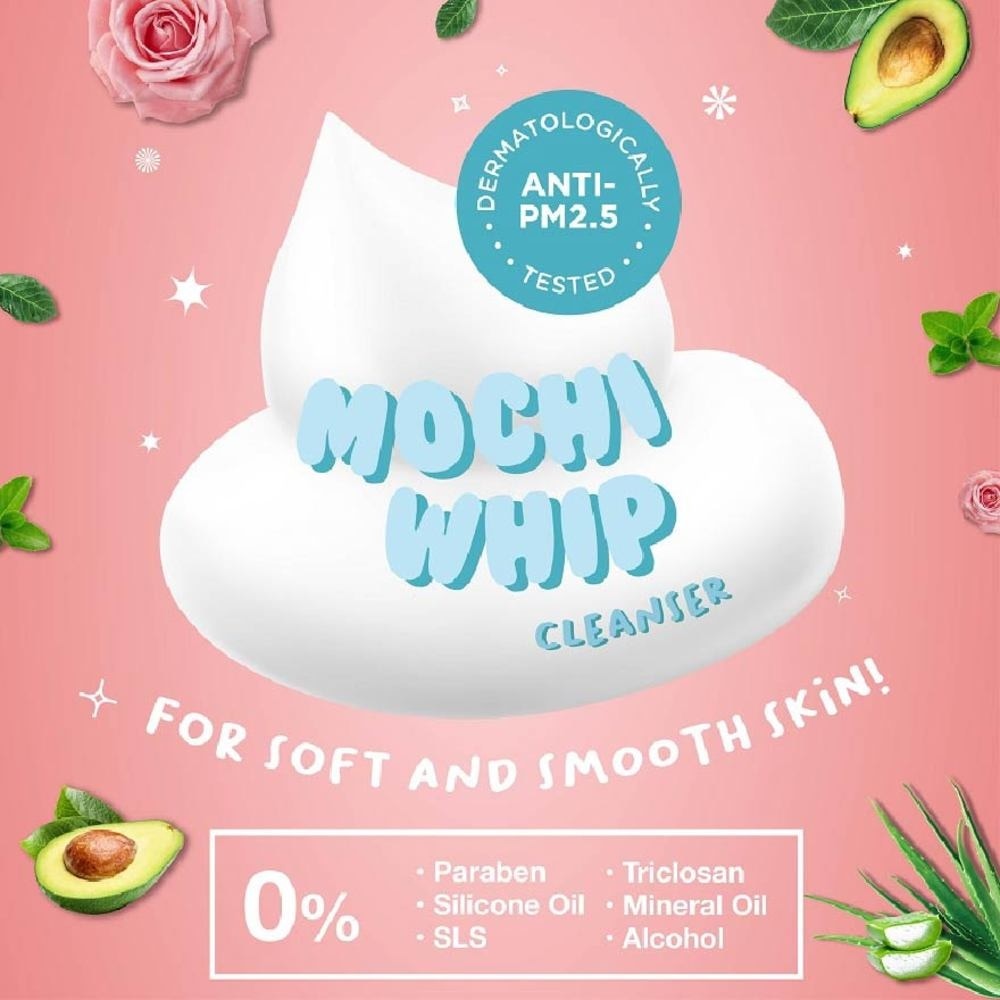 100% Organic Rose & Pearl Mochi Whip Cleanser (Extra Whitening) 120g