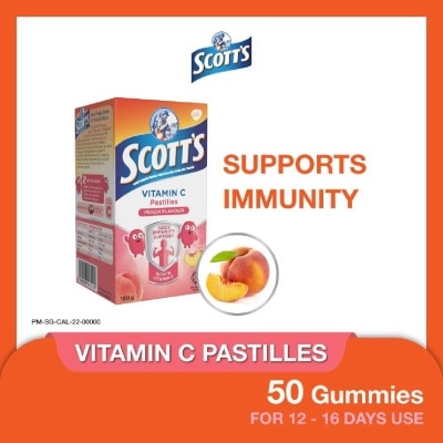 SCOTT'S Vitamin C Peach Flavour Pastilles 100g x 50s