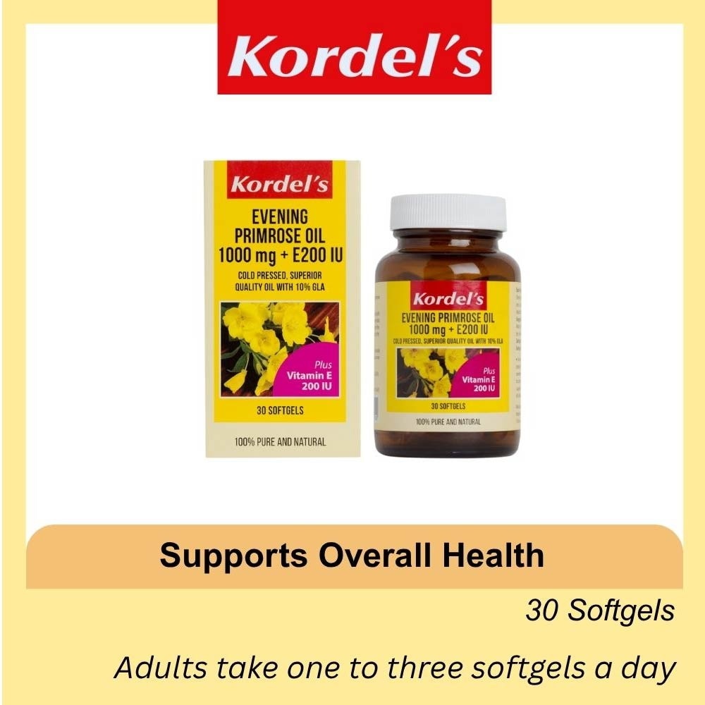 Evening Primrose Oil 1000 mg + Vitamin E 200 IU 30s