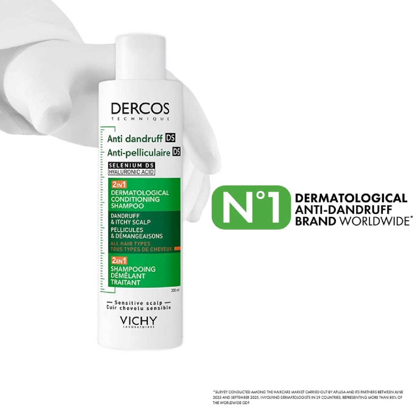 DERCOS Anti-Dandruff 2 in 1 Conditioning Shampoo 200ml